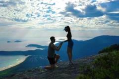 真浪漫??！上海隊(duì)的李弘權(quán)在山頂上給女友求婚