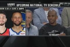 是來(lái)看登哥的嘛？保羅現(xiàn)身快船主場(chǎng)，觀看船掘G6